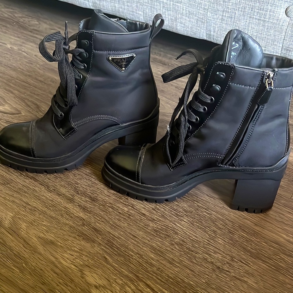 Authentic Prada Recycled nylon chunky boots!